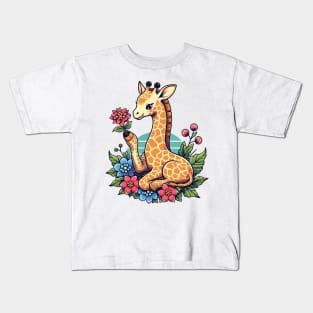 Giraffe botanist Kids T-Shirt